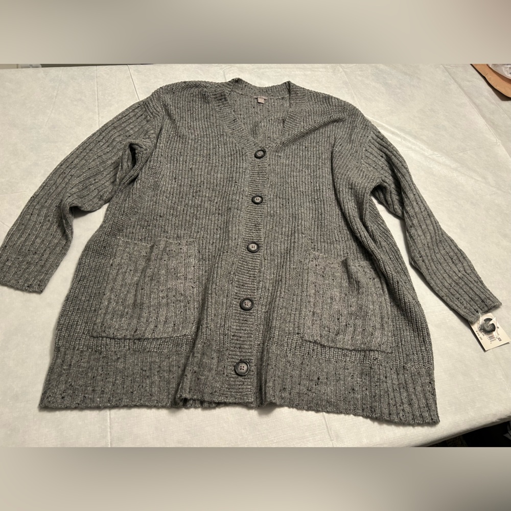 Falls Creek Gray Women's Cardigan Sweater